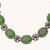 Antique silver plated crystal studded faux jade stones embellished necklace set