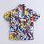 Multi abstract printed cotton blend co-ord set