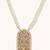 gold plated pearl beaded strings floral motifs enamel pendant necklace set