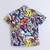 Multi abstract printed cotton blend co-ord set