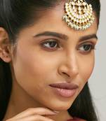 gold plated crescent maang tikka