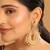 gold plated royal pearl accent kundan earrings