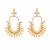 gold plated royal pearl accent kundan earrings