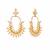gold plated royal pearl accent kundan earrings