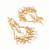gold plated kundan studded contemporary shaped pearl drop chandbalis