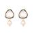 gold plated kundan stone ethnic mini pearl drop studs