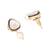 gold plated kundan stone ethnic mini pearl drop studs