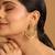 gold plated kundan chandbali pearl elegance earrings