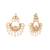 gold plated kundan chandbali pearl elegance earrings