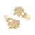 gold plated kundan & pearl studded crescent shaped green beads chandbalis