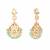 gold plated regal green kundan chandbali earrings