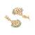 gold plated regal green kundan chandbali earrings