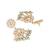 gold plated traditional kundan studded contemporary dangler earrings with pearl and green bead accents