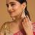 gold plated chandbali stone drop kundan earrings