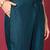 Women teal silk blend ethnic motifs woven design straight kurta trouser with dupatta
