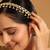 gold plated regal kundan & pearl matha patti cum necklace