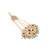gold plated kundan & red stone studded jhumar paasa head jewellery