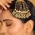 gold plated kundan studded jhumar paasa statement head jewellery