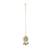 gold plated kundan & green stone embellished maang tikka head jewellery