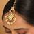 gold plated kundan studded maang tikka head jewellery