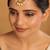 gold plated kundan studded maang tikka head jewellery