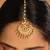 gold plated kundan drop maang tikka