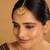 gold plated kundan drop maang tikka
