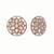 gold plated mother of pearls and stone studded contemporary floral shaped studs
