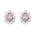Silver blossom diamond studs