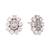 Silver blossom diamond studs
