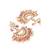 gold plated kundan chandbali earrings with pink stones