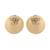 gold plated floral motif stud earrings