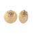 gold plated floral motif stud earrings