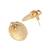 gold plated floral motif stud earrings