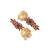 gold plated enamel & beaded dome shaped jhumka earrings