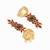 gold plated enamel & beaded dome shaped jhumka earrings