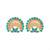 Turquoise crescent earrings