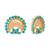 Turquoise crescent earrings