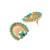 Turquoise crescent earrings
