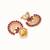 gold plated ruby & pearl studded dome shaped jhumkas