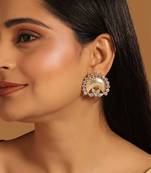 gold plated crescent glow earrings