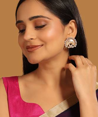 gold plated crescent glow earrings 2