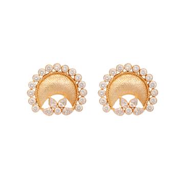 gold plated crescent glow earrings 3
