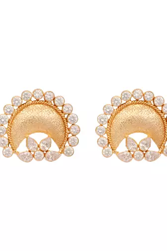 gold plated crescent glow earrings