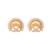 gold plated crescent glow earrings