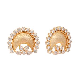 gold plated crescent glow earrings 4
