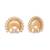 gold plated crescent glow earrings