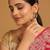 gold plated stone studded crescent shaped stud earrings