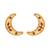 gold plated pink lunar earrings