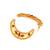 gold plated pink lunar earrings